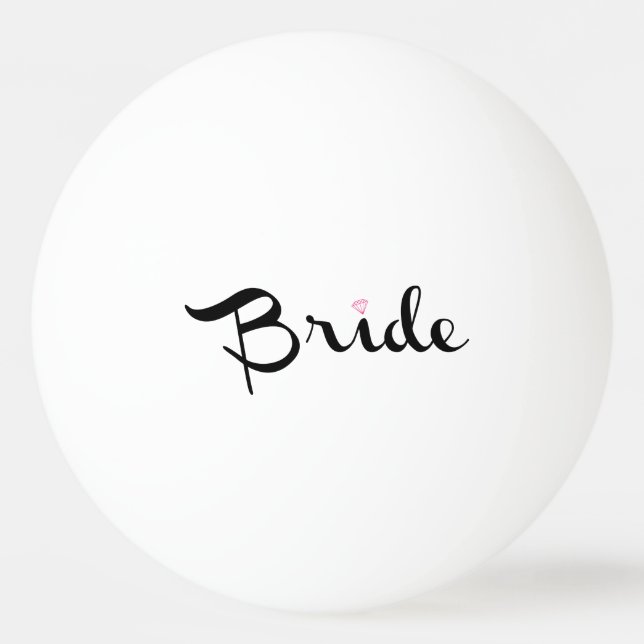 Bride Retro Script Tischtennisball (Vorderseite)