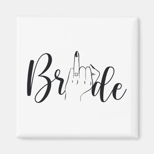 Bride Ring Finger Wedding Magnet (Vorne)