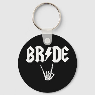 Bride Rock'n'Roll Gothic Halloween Bachelorette Pa Schlüsselanhänger