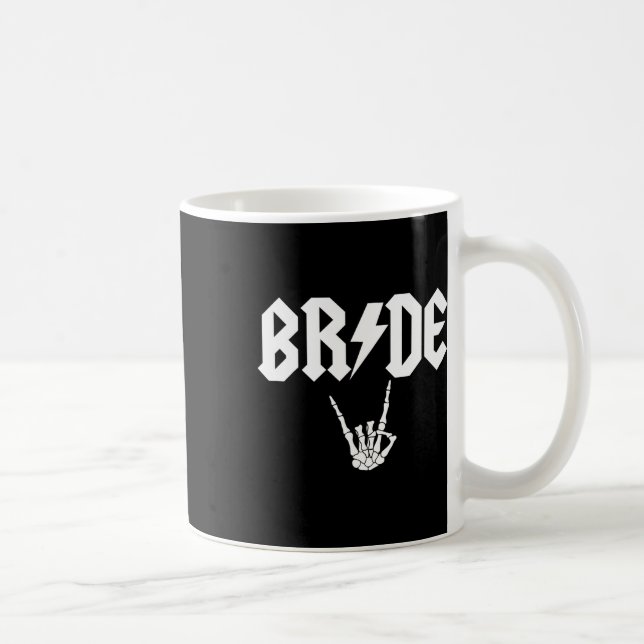Bride Rock'n'Roll Gothic Halloween Chelorette Teil Kaffeetasse (Rechts)