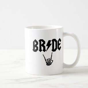 Bride Rock'n'Roll Skeleton Hand Halloween Bachelor Kaffeetasse