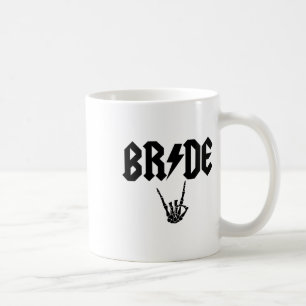 Bride Rock'n'Roll Skeleton Hand Halloween Bachelor Kaffeetasse