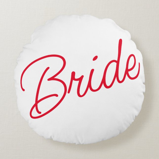 Bride Round Pillow Rundes Kissen (Vorderseite)