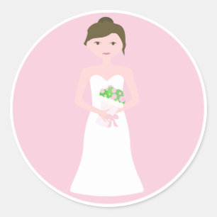Bride Runder Aufkleber