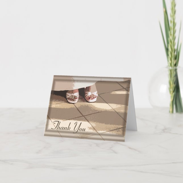 Bride’s Feet Bridesmaid Thank You Card Dankeskarte (Vorderseite)