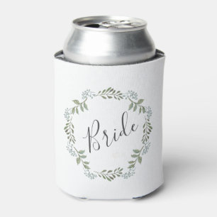 Bride Sage Greenery Botanischer Kranz Hochzeit Dosenkühler