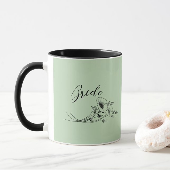 Bride Sage Wilde Blume Doodles Tasse (Mit Donut)