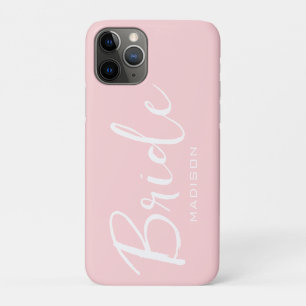 Bride Script Blush Pink Hochzeit Personalisiert Case-Mate iPhone Hülle