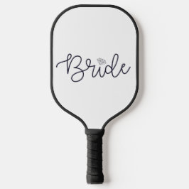 Bride Script Diamond Modern Trendy Pickleball Schläger