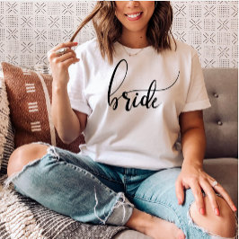 Bride Script Elegant Minimalistisch Names T - Shir T-Shirt