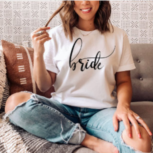 Bride Script Elegant Minimalistisch Names T - Shir T-Shirt