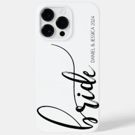 Bride Script Minimalistisch Schwarz-weiß iPhone Ca Case-Mate iPhone 14 Pro Max Hülle