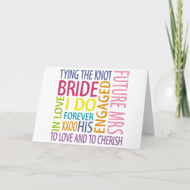 Bride Sentiments Wedding Karte (Vorderseite)