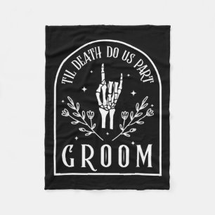 Bride Skeleton Gothic Halloween Verlobung Hochzeit Fleecedecke