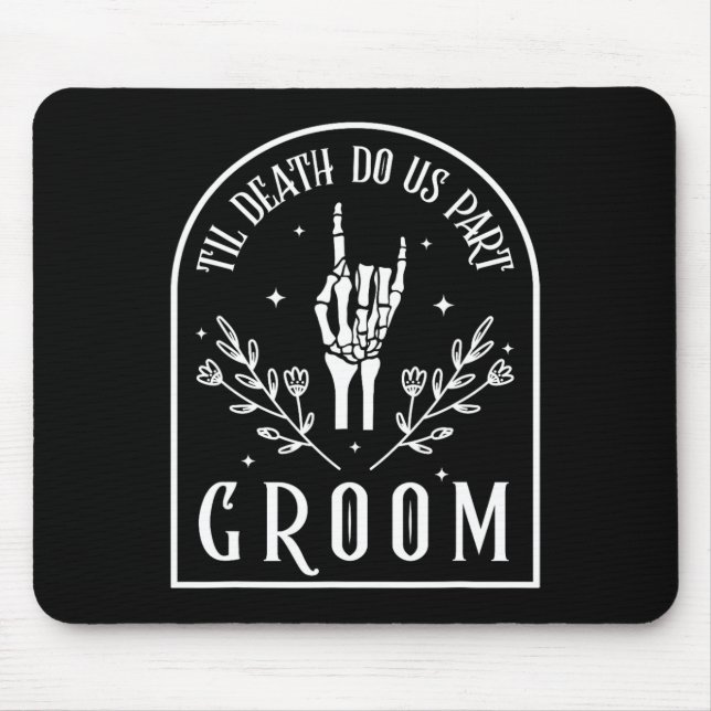 Bride Skeleton Gothic Halloween Verlobung Hochzeit Mousepad (Vorne)