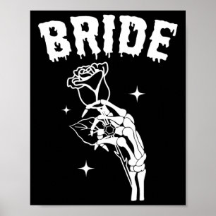 Bride Skeleton Hand Wedween Paare Matc Poster