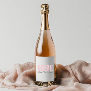 Bride Sparkling Weinetikett Personalisierte Zuku