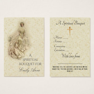 Bride Spiritual Bouquet Gebet Heilige Karte