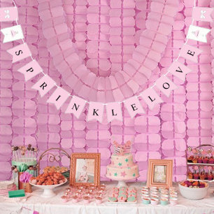 BRIDE Sprinkle Kleine Liebe Rosa Dusche Party Wimpelkette