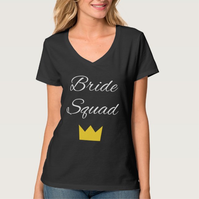 Bride Squad Bachelorette Party Bridal T-Shirt (Vorderseite)