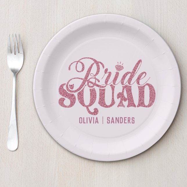 Bride Squad Bachelorette party Pappteller (Von Creator hochgeladen)