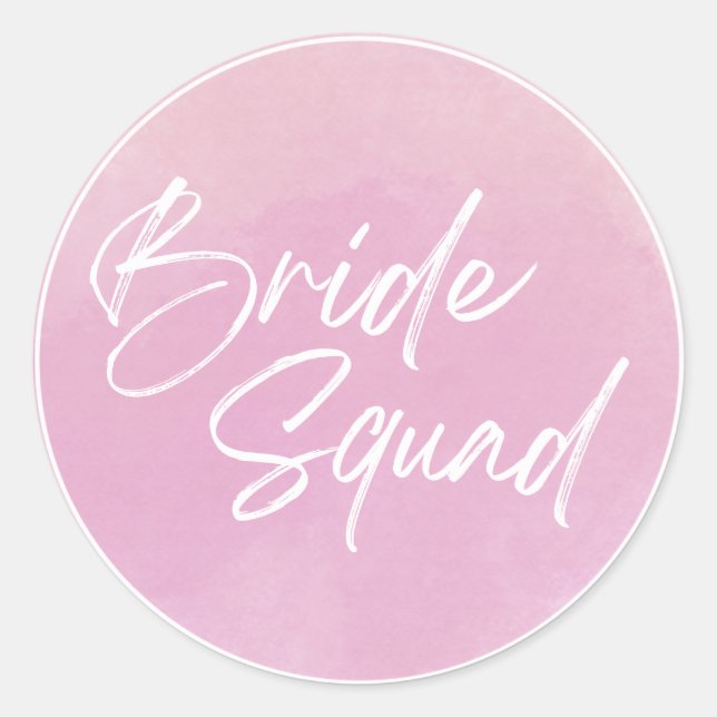 Bride Squad Bachelorette Runder Aufkleber (Vorderseite)