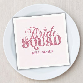 Bride Squad Bright Pink Serviette