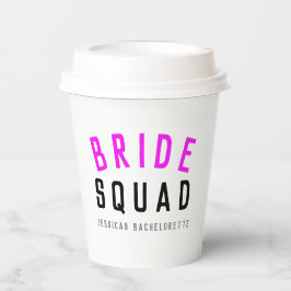 Bride Squad | Hot Pink Bachelorette Bridesmaid Pappbecher