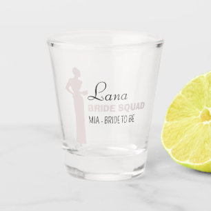 Bride Squad   Hot Pink Bachelorette Bridesmaid Schnapsglas