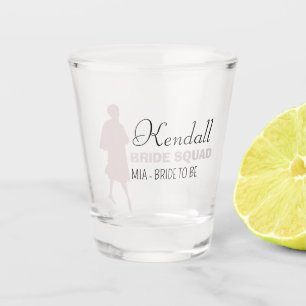Bride Squad   Hot Pink Bachelorette Bridesmaid Schnapsglas
