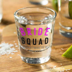 Bride Squad   Hot Pink Bachelorette Bridesmaid Schnapsglas