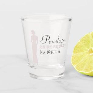 Bride Squad   Hot Pink Bachelorette Bridesmaid Sho Schnapsglas