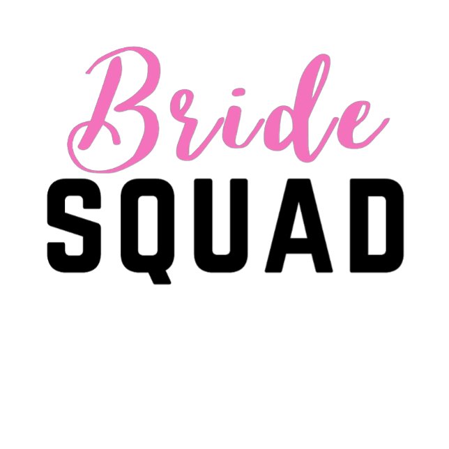 Bride Squad | Hot Pink Bachelorette Bridesmaid T-Shirt (Von Creator hochgeladen)
