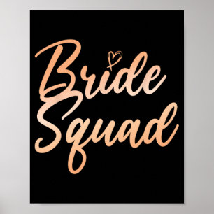 Bride Squad Junggeselinnen-Abschied Bridesmaid Bri Poster