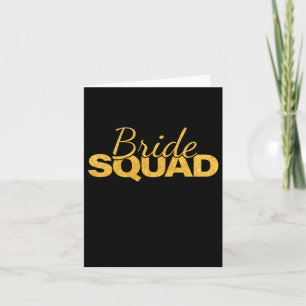 Bride Squad Junggeselinnen-Abschied Bridesmaid Wed Karte