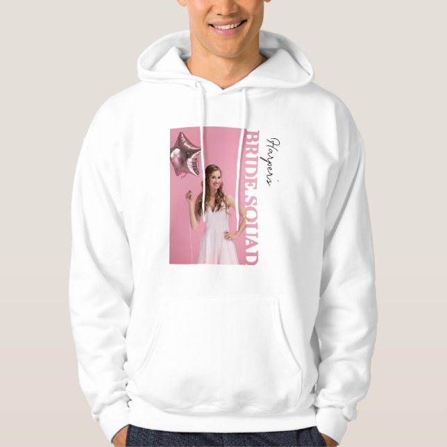 Bride Squad Photo Hoodie | Personalised Hen Party  (Vorderseite)