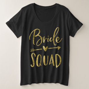 Bride Squad Plus Taille Débardeur Gold Heart Flèch