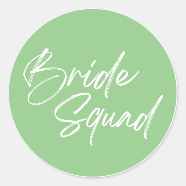Bride Squad Runder Aufkleber (Vorderseite)