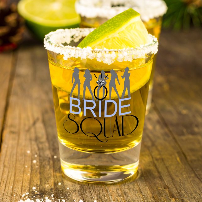 Bride Squad Silhouetten Black Blue ID252 Schnapsglas (Von Creator hochgeladen)