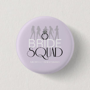 Bride Squad Silhouetten Black on Lites ID252 Button