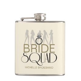 Bride Squad Silhouetten Black on Lites ID252 Flachmann