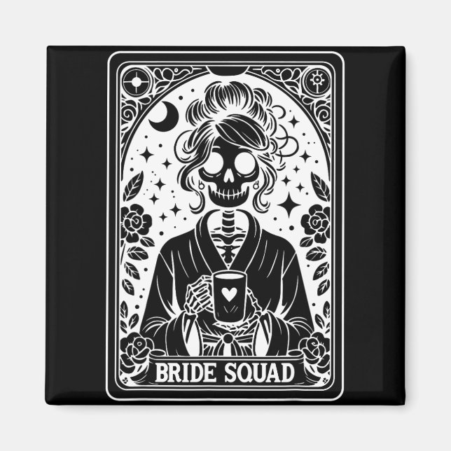 Bride Squad Tarot Card Bridge Coven Gothic Bachelo Magnet (Vorne)