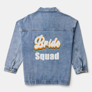 Bride Squad Vintag Retro Thema Junggeselinnen-Absc Jeansjacke