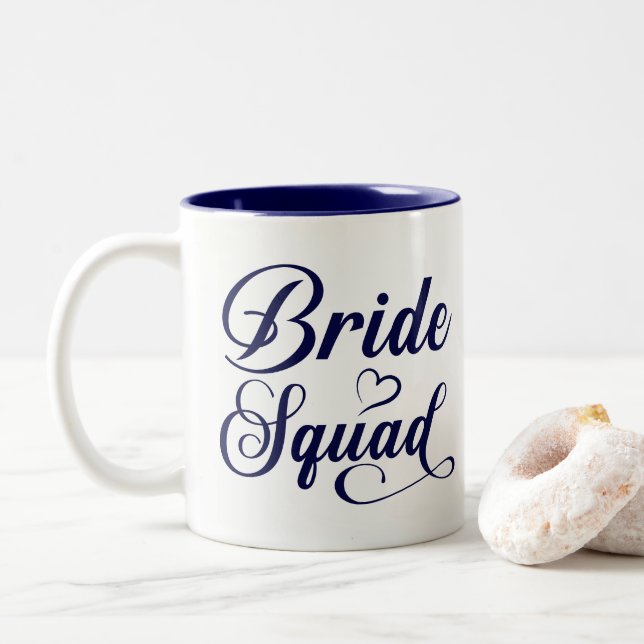 Bride Squad Zweifarbige Tasse (Mit Donut)