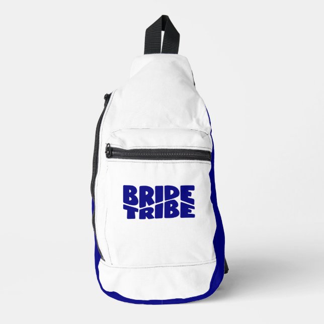 Bride Stam Navy White Crossbody Bag (Vorderseite)