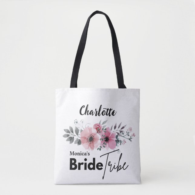 Bride Stam Personalisiert Tote Bag Tasche (Vorderseite)