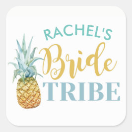 BRIDE Stamm Brautparty Stickers Ananas Luau
