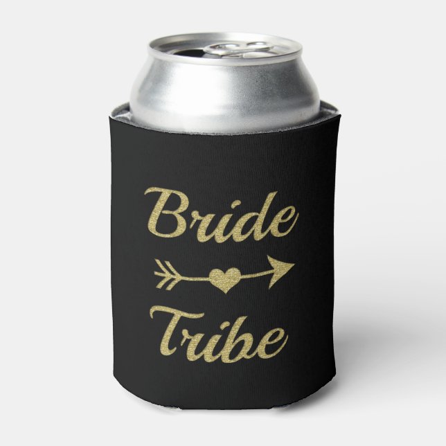 Bride Stamm Gold Glitzer Bridesmaid kann kühler Dosenkühler (Kanne Vorderseite)