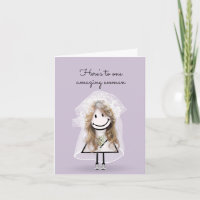 Bride Strichfigur-Mädchen mit Sneakers und Daisies