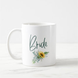 Bride Sunflower Eucalyptus Wedding Kaffeetasse